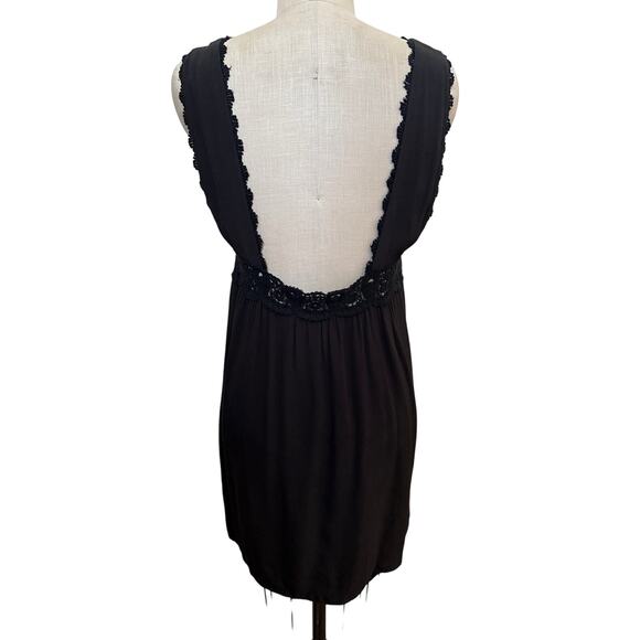 Stone Cold Fox Little Black Mini Dress with Crochet Waist Size 2 fits like a 4-6 - Picture 3 of 8